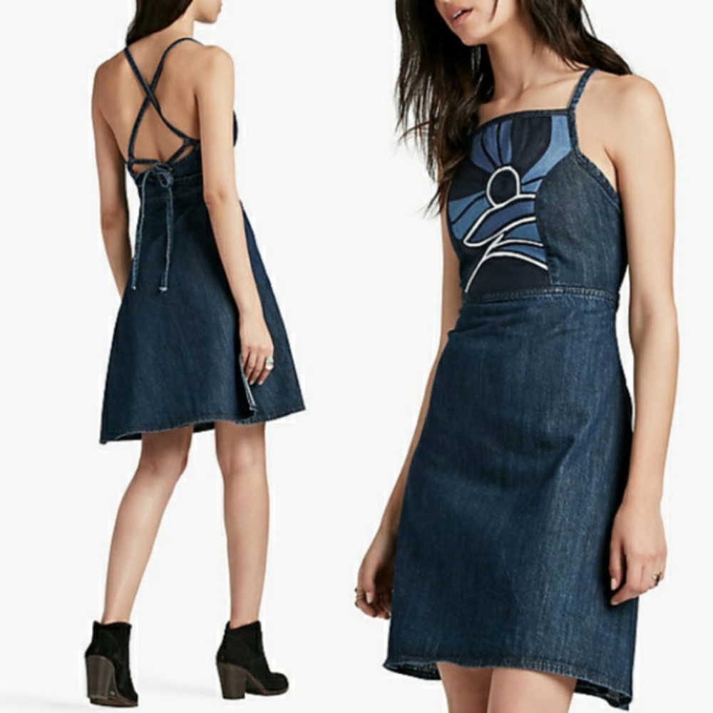 Lucky Brand Denim Wrap Dress